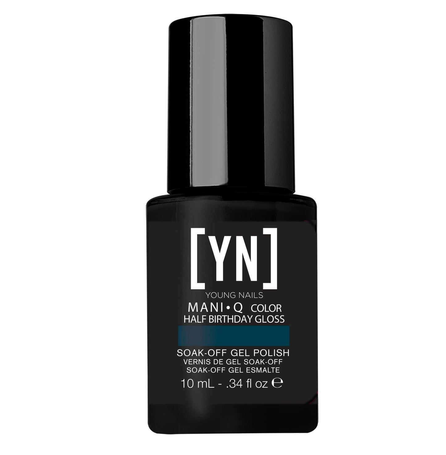 Young Nails Mani-Q Color Gel Polish - Soft Gel Nail Polish for Natural Nails, Nail Enhancements, Builder Gel, Fast Curing LED/UV Soak-Off Gel, Use w/Gel Base & Top Coat, 1/3 oz, Half Birthday