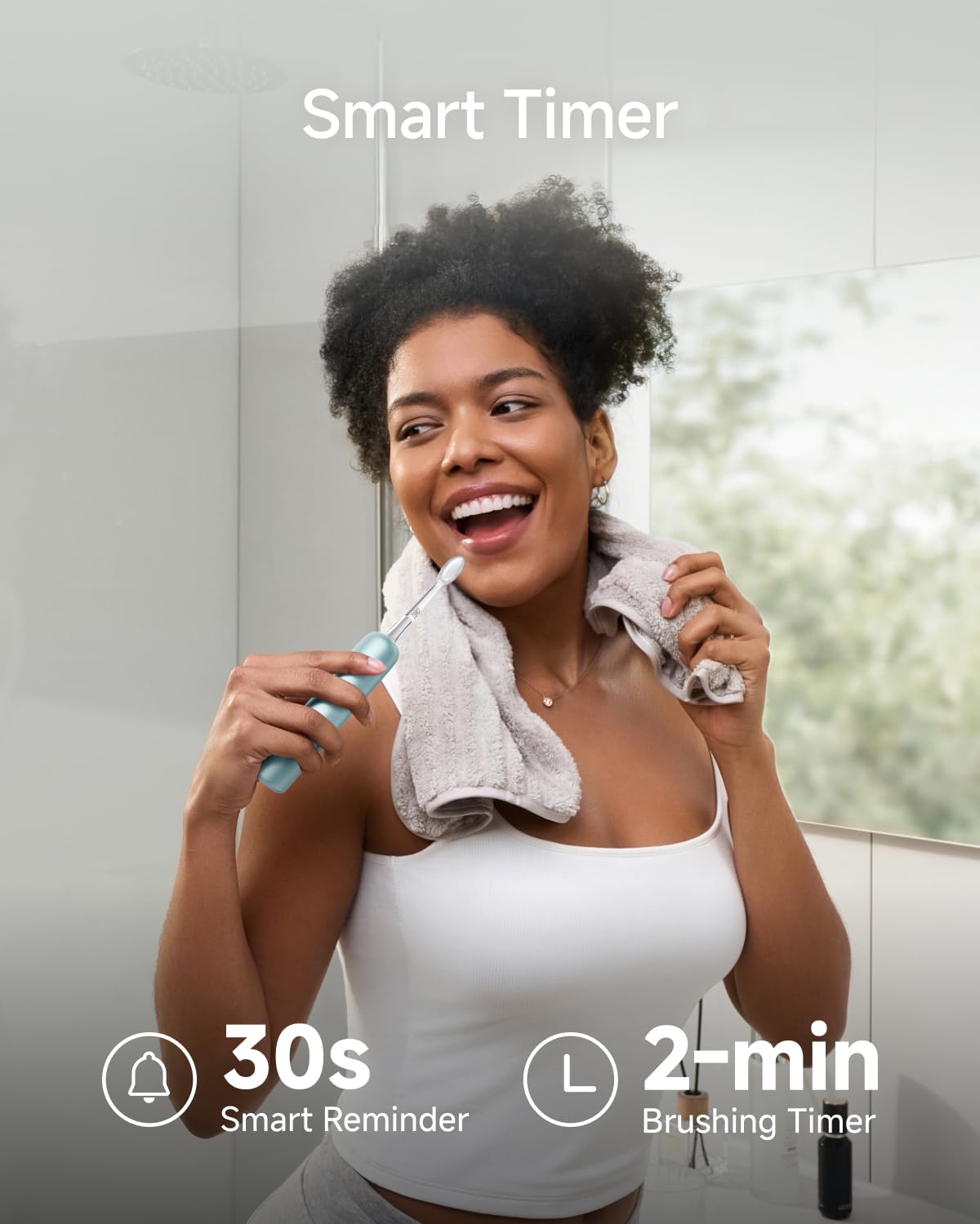 Laifen Wave Pro Sonic Electric Toothbrush for Adults – 2026 Model, 60° Oscillations for Ultra-Clean, Smart App, 70-Day Battery, 2 Brush Heads (Blue Aluminum)