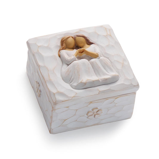 HORTIX Best Friend Birthday Gifts for Women, Friendship Gifts for Women,Forever Friends, Sculpted Hand-Painted Keepsake Box