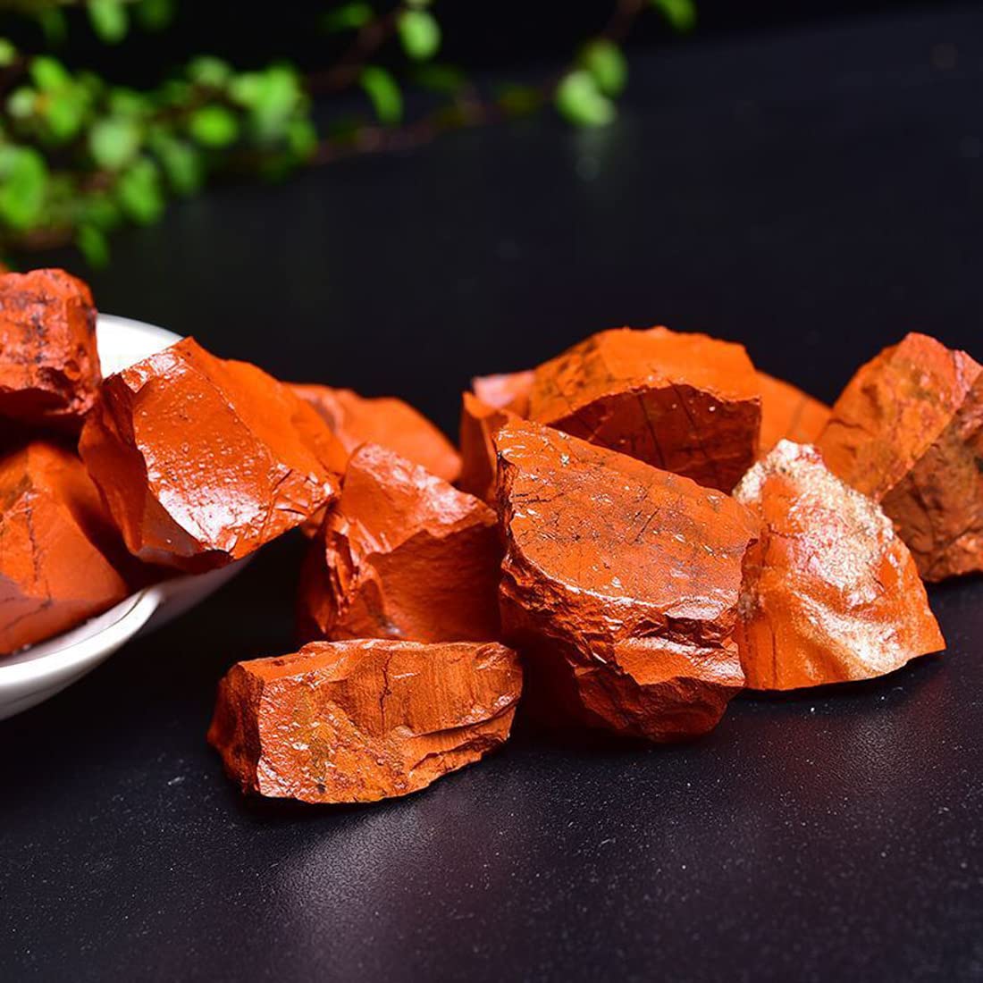 Red Jasper Raw Crystals, Large 1.25-2.0" Healing Crystals Natural Rough Stones Crystal for Tumbling, Cabbing, Fountain Rocks, Decoration, Polishing, Wire Wrapping, Wicca & Reiki