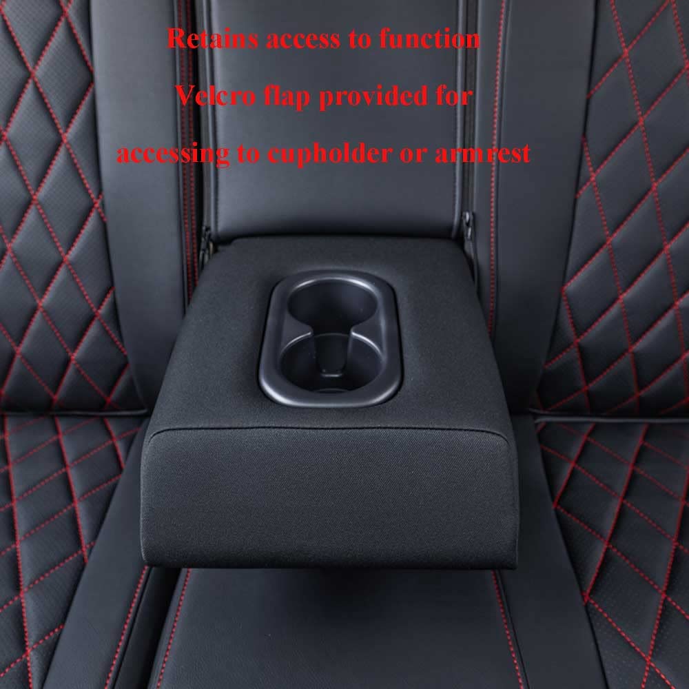 EKR CRV Seat Covers Custom Fit for Honda CRV 2023 2024 2025 2026 Leather Car Seat Cover Full Set for Trucks SUV,Waterproof Car Seat Cushion,Faux Leather (Black with Red Piping)