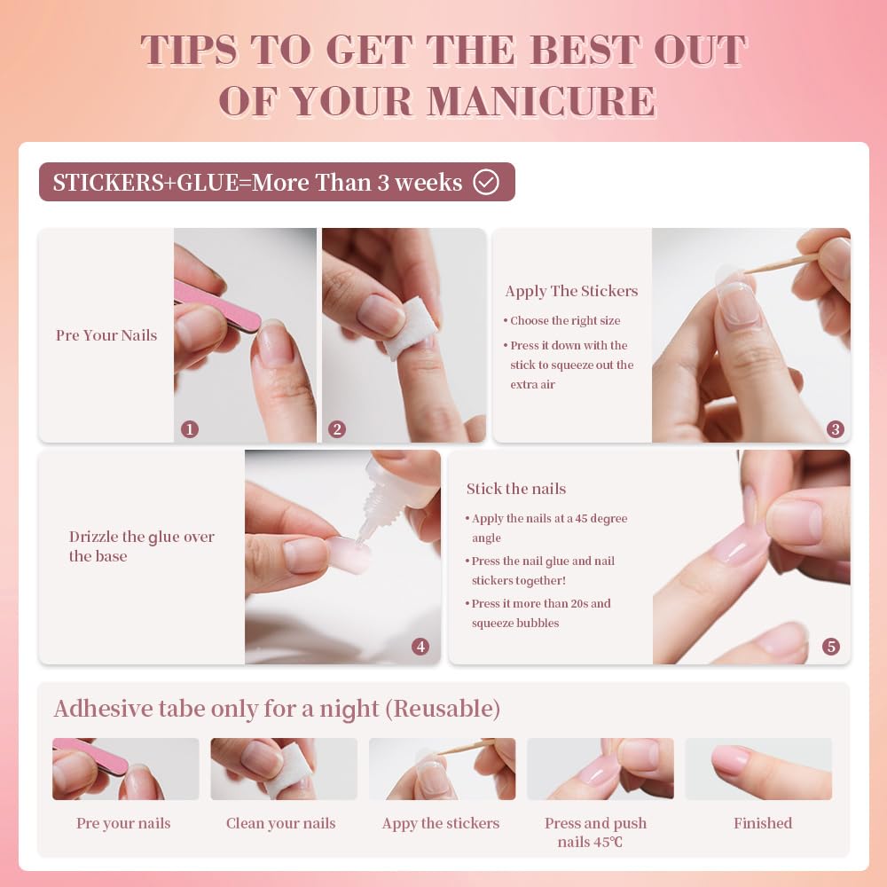 Mivota Soft Gel Press On Nails Almond Floral Design, Burgundy Pink Gold Foil Flower Glue On Fake Nails Glossy Reusable Acrylic Look False Nails for Women 24PCS