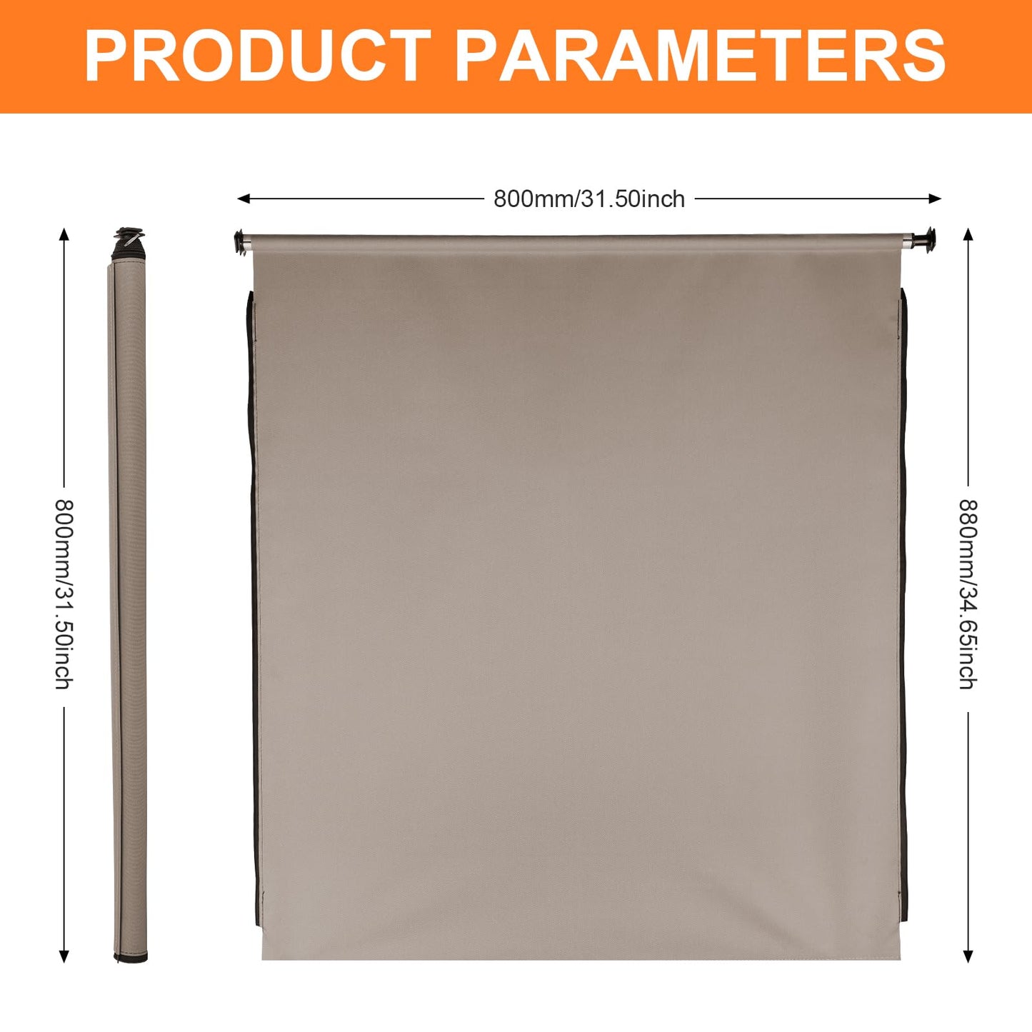 YIFOUM Car Panorama Sunroof Sunshade Curtain Cover Sun Shade Roller Blind Assembly for Infiniti QX30 Q30 2016 2017 2018 2019-912501A69A (Beige)