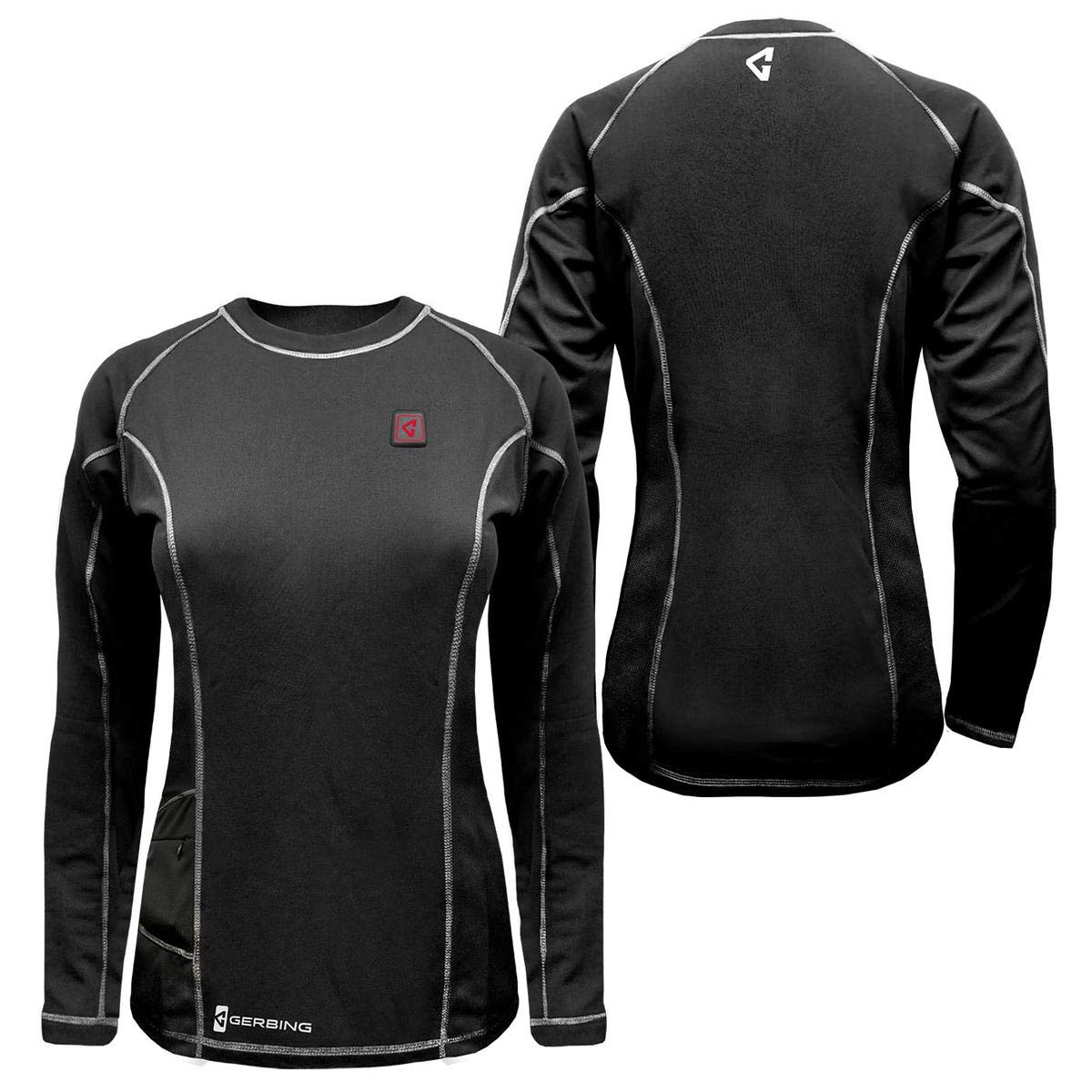 Gerbing 7V Battery Heated Shirt for Women Electric Heated Base Layer for Winter, Motorcycling, Camping, Skiing, Hunting Black XXL