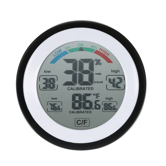 Digital Thermometer Hygrometer Temperature Humidity Meter Max Min Value Trend Display