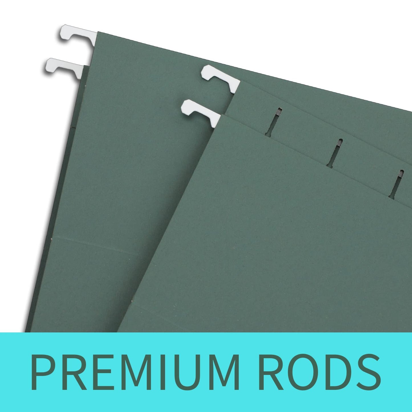 HERKKA Extra Capacity Hanging File Folders, 60 Pack Reinforced Letter Size Hanging Folders with Heavy Duty 3 Inch Expansion, Designed for Bulky Files, Medical Charts, Green