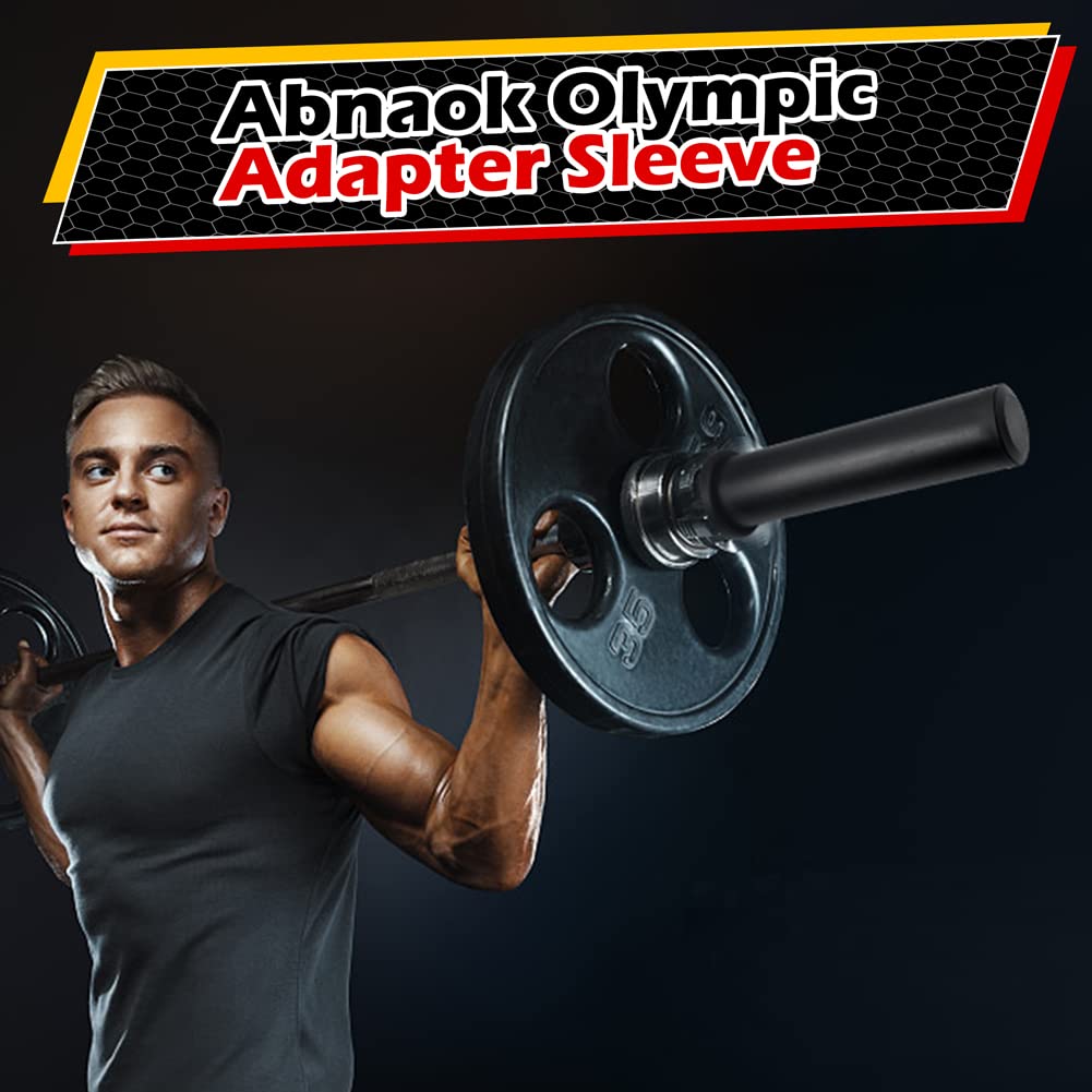 Abnaok Olympic Adapter Sleeve - Converts 1" Standard Weight Plate Posts to 2"" Olympic Weight Plate Posts"