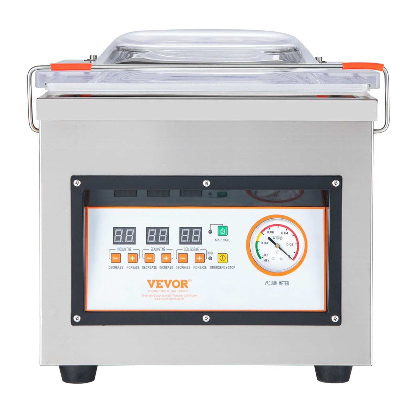 VEVOR Chamber Vacuum Sealer, 320W Sealing Power, Vacuum Packing Machine for Wet Foods, Meats, Marinades and More, Compact Size with 12.6 in Sealing Length, Applied in Home Kitchen and Commercial Use
