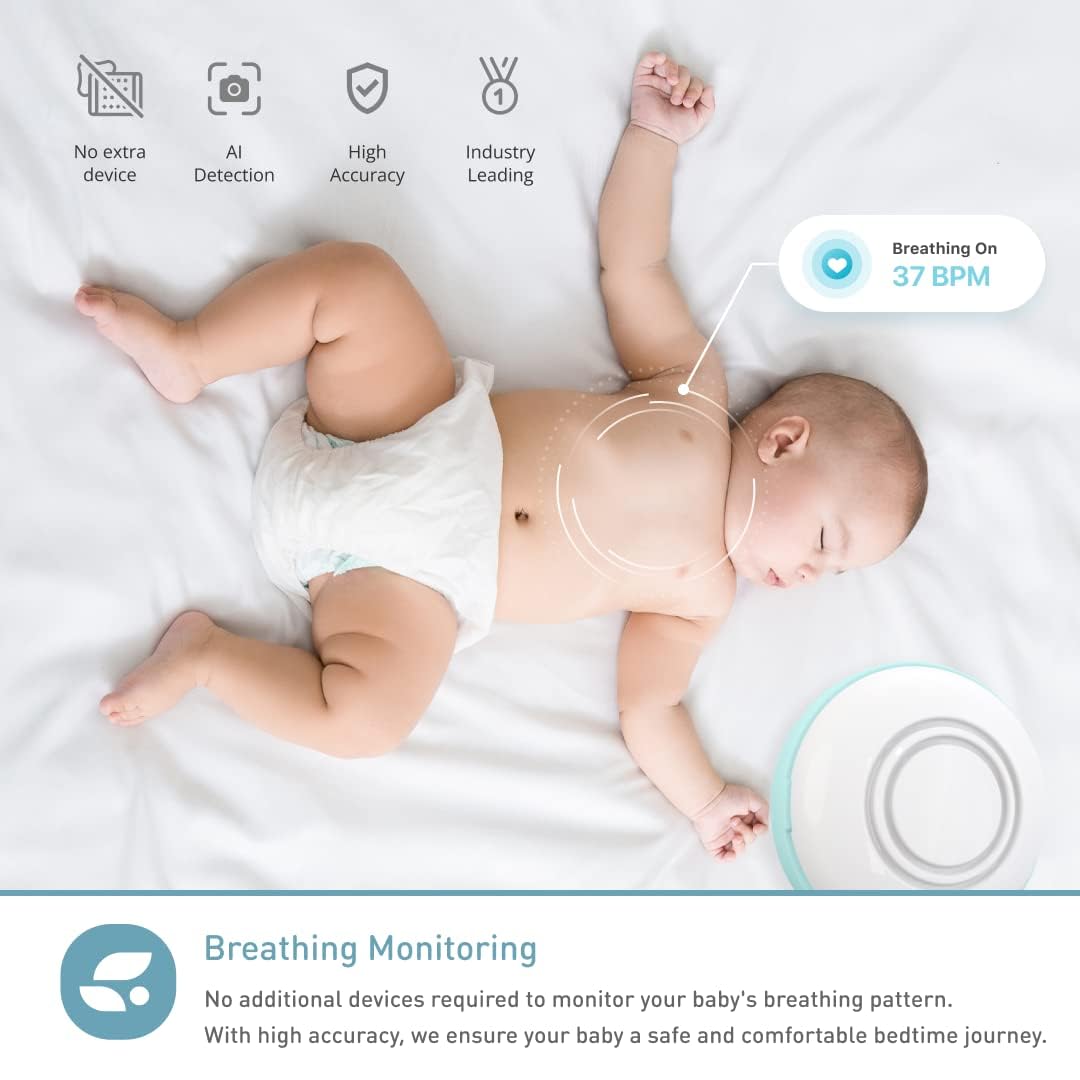 Lollipop Baby Monitor Upgraded Smart Wi-Fi Camera of True Crying Detection, Two-Way Audio, Infrared Night Vision – Ideal Gift for Baby Shower – Cotton Candy