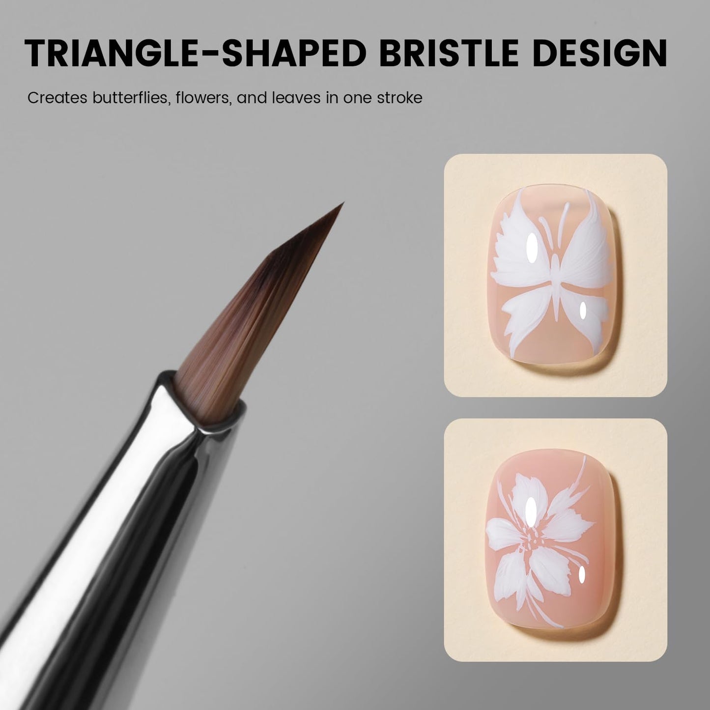 YOKEFELLOW EliteAlly Nail Art Brushes,Nail Brush for Drawing Petals and Butterflies, Watercolor Paint Brushes for Oil Painting, Professional Nail Tool(EA07 ART)