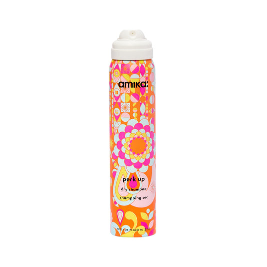 amika perk up talc-free dry shampoo, 2.5oz | refreshes roots with a voluminous ‘oomph’ between washes, no white residue, absorbs oil + reduces odor, for all hair types