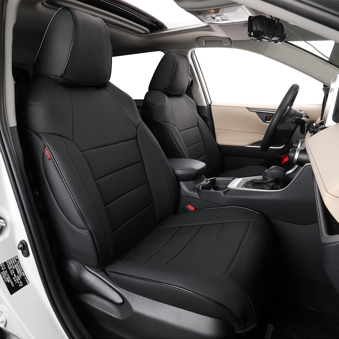 EKR Corolla Seat Cover Custom Fit for Toyota Corolla 2020 2021 2022 L/LE,Leather Car Seat Cover Full Set-Faux Leather(Black)