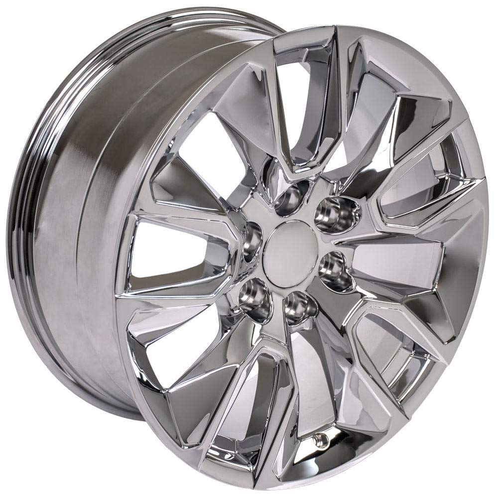 OE Wheels CV32 20 Inch Rim Fits Silverado 1500 RST Style 6x139.7 20x9 Chrome - Hollander 5916 (1)