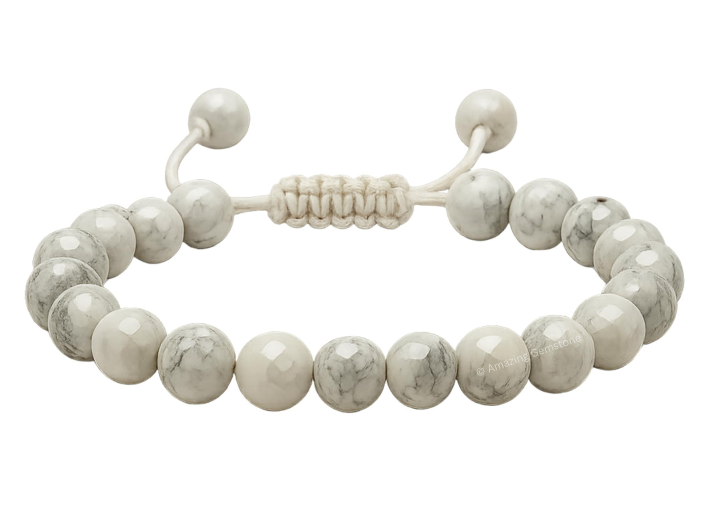 Amazing Gemstone Howlite Bracelet for Women - Chakra Mens Bracelet Protection Crystals and Healing Stones - Blessing Spiritual Meditation Gift Christmas Stocking Stuffers