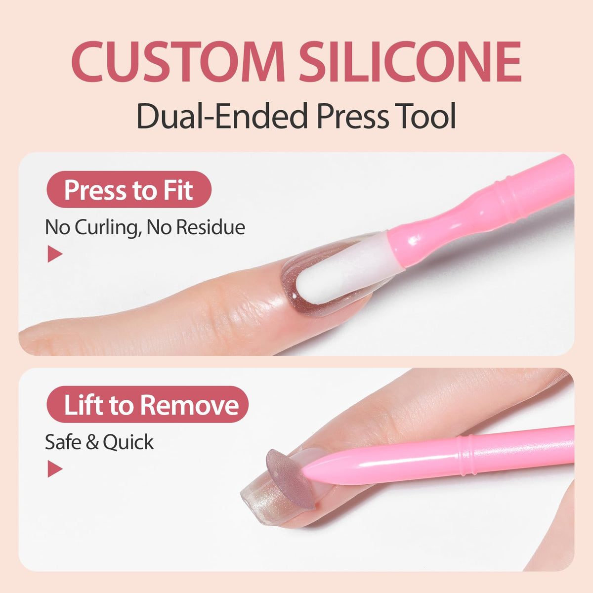 Makartt Semi Cured Gel Nail Strips Kit 2 Packs – Real Gel, Hema & TPO Free, 16 Sizes Anti-Lift Design, UV Required, Long Wear, Dual-Ended Tool & Prep Kit (Nude Fine Glitter)