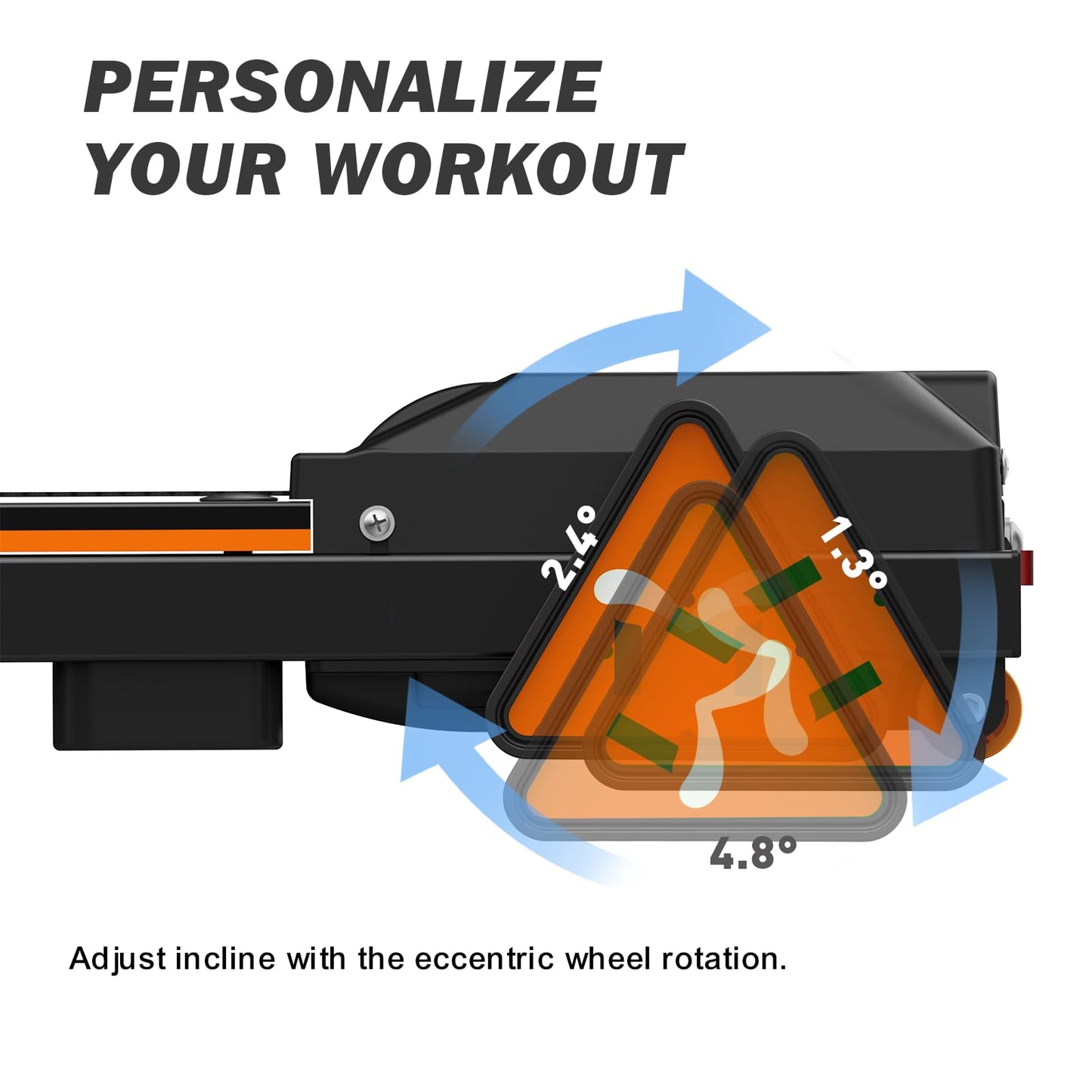 Maksone Walking Pad with Adjustable Incline,Under Desk Treadmill for Home/Office,Portable Treadmills,Installation-Free,with Remote Control