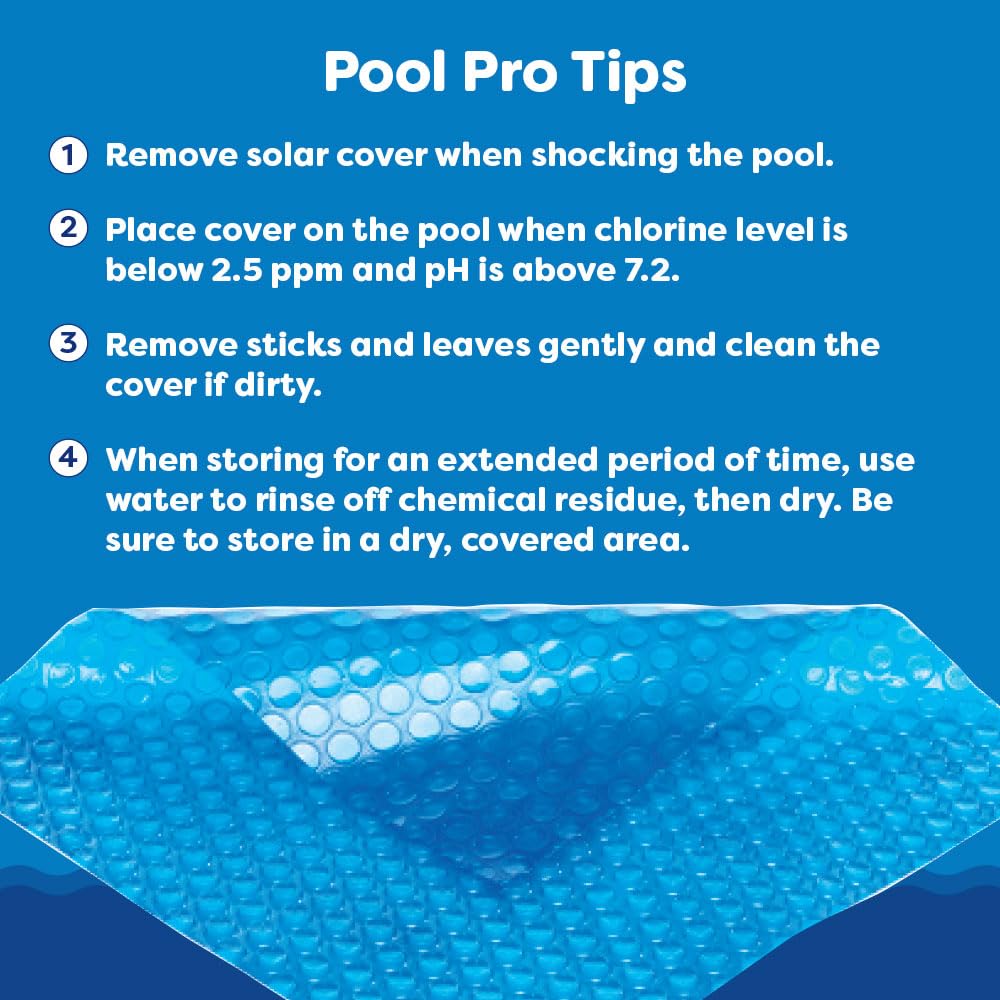 In The Swim 12' x 24' Ultra Silver Rectangle Solar Pool Cover 16 Mil for Solar Heating Above Ground Pools and Inground Pools