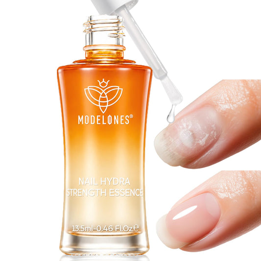 modelones Nail Strengthener and Growth Clear Nail Hardener Extra Strong and Growth 3-in-1 Scented Nails Repair for Damaged Nails Repair Mode Gifts for Women 13.5ml 0.46 Fl Oz