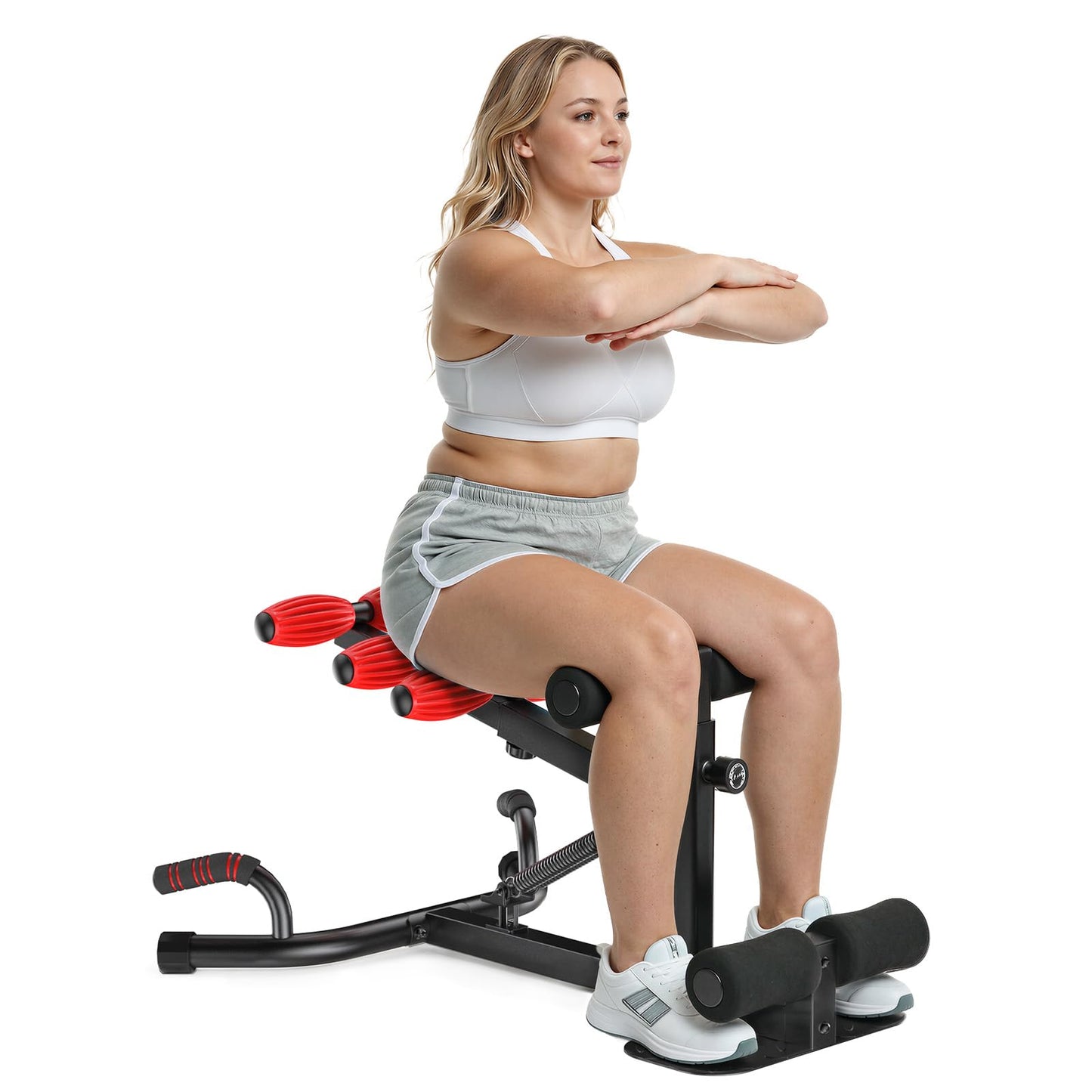 MERACH Upgrade Deep Squat Machine for Overweight, Dual Spring Assist& 350LB Weight Capacity, Glute Trainer Machine, Easy Setup & Leg Home Workout Machine