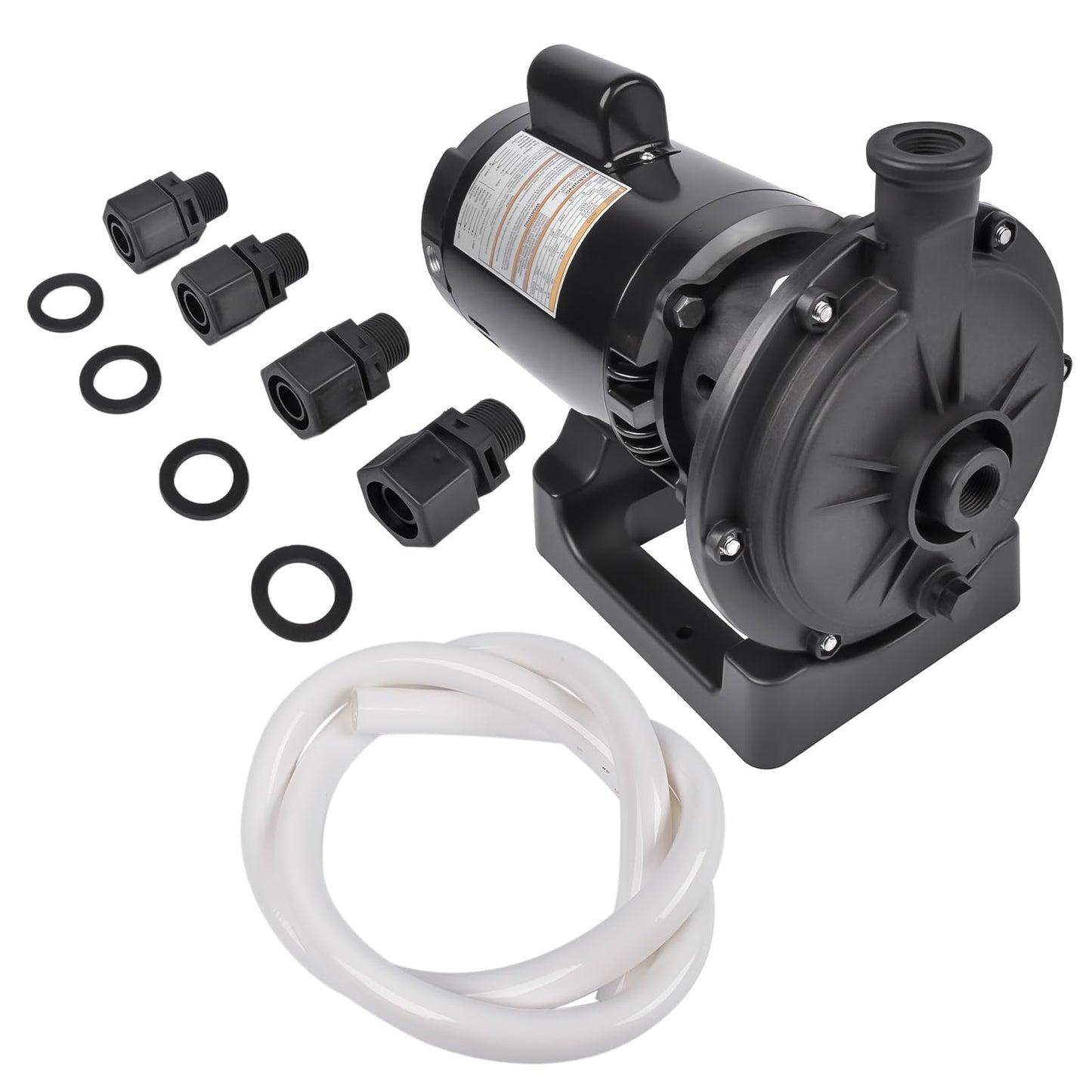 AKWH PB4-60 Pool Booster Pump 3/4 HP Replacement for Polaris 180 280 380 480 3900 Pressure Side Pool Cleaners 115V/230V 60Hz with Hose & Fittings
