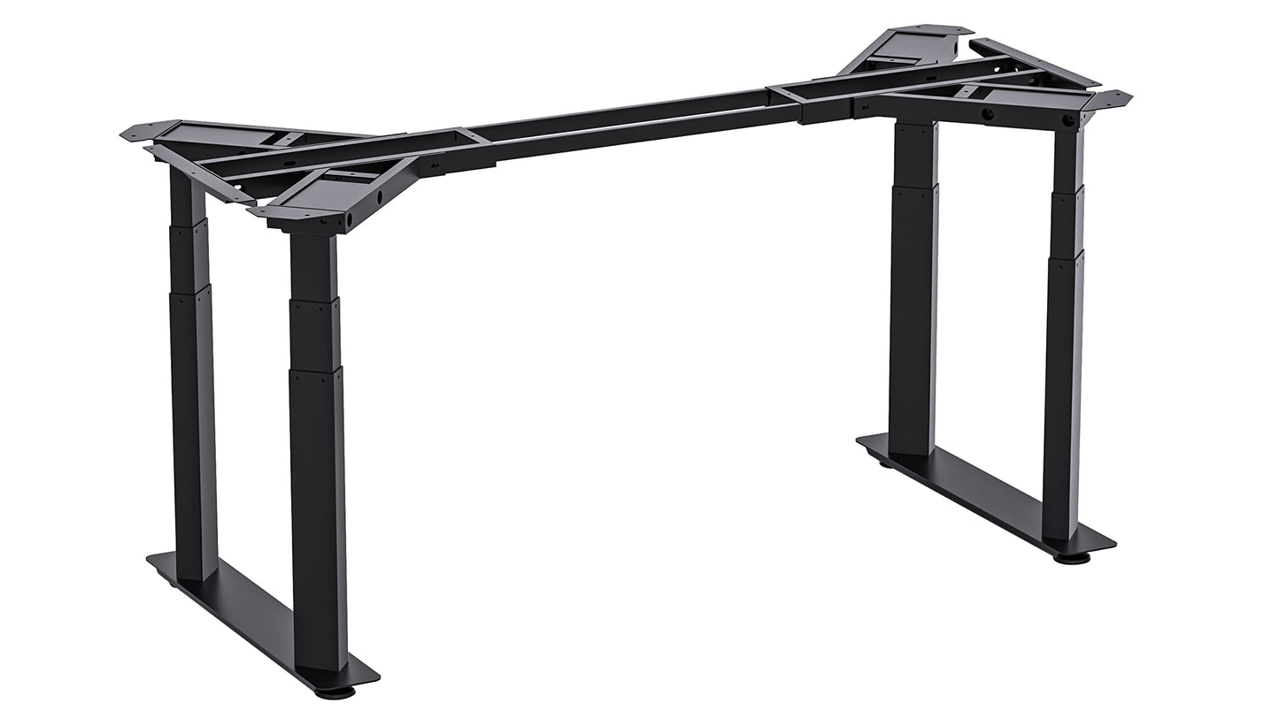 VWINDESK VJ401 Four Legs(Columns) Electric Height Adjustable Standing Desk Frame Only W/Four Motors, Ergonomic Sit Stand Up Height Adjustable Steel Base with Digital Memory Keypad (Black)