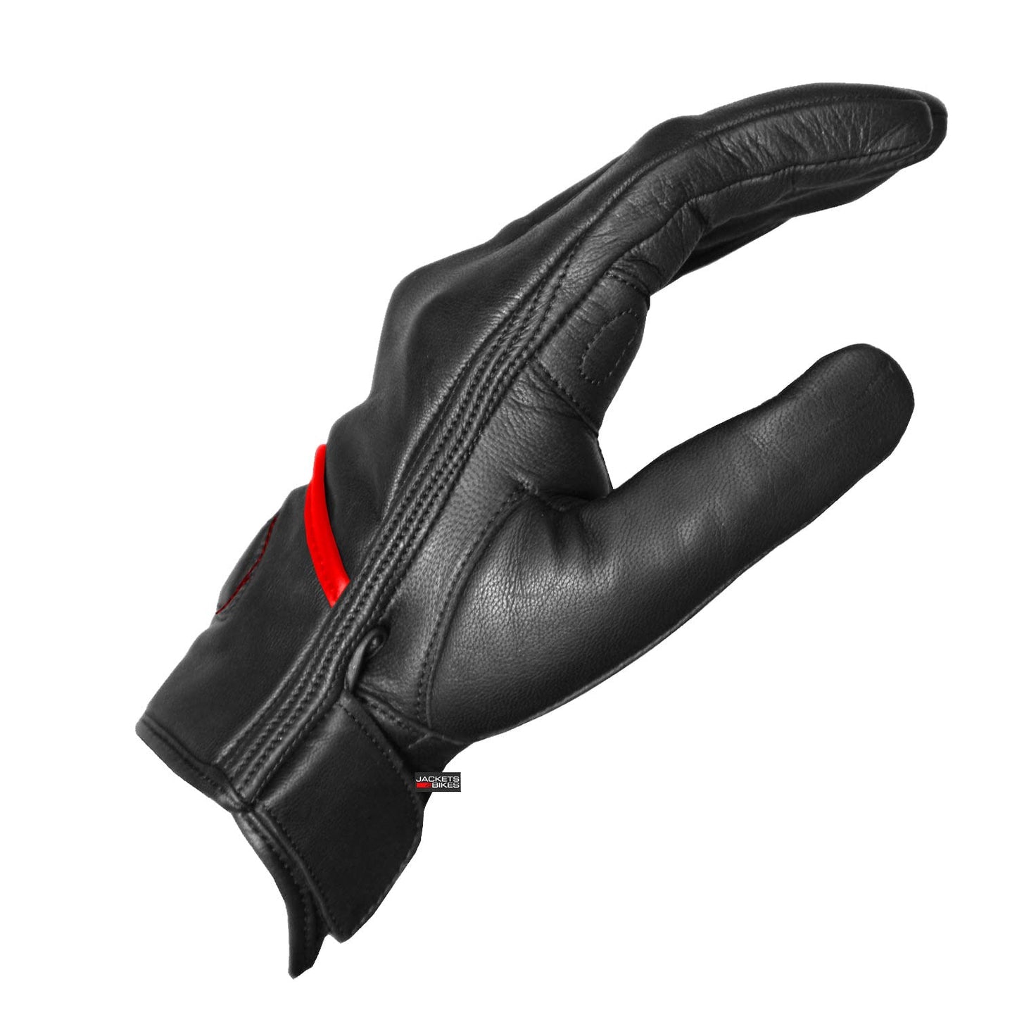 Jackets 4 Bikes Motorcycle Gloves - Premium Leather for Men, Touchscreen, Non-Slip, Motorbike Cruiser Street Biker Protector BlackRed XXL