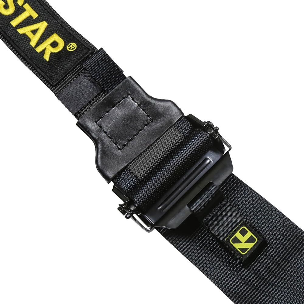 Kyostar 5 Point Safety Harness Racing Seat Belt 2"+3"" Camlock Quick Release Premium Quality Heavy-Duty Soft Webbing Universal Black"