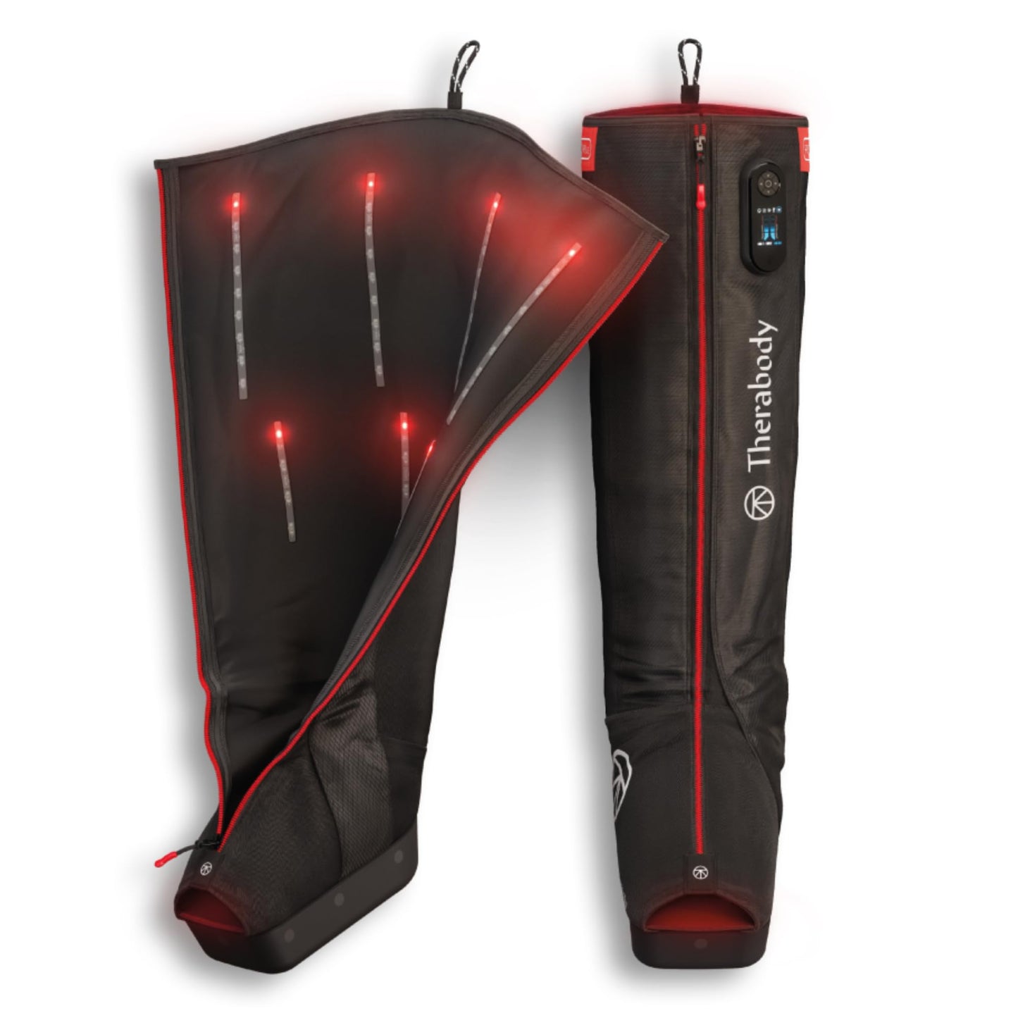 Therabody JetBoots PRO Plus - Wireless Compression Boots with Vibration & Light Therapy - Muscle Recovery, Pneumatic Leg Compression Sleeve to Recover Faster, Relieve Muscle & Joint Pain (Short)