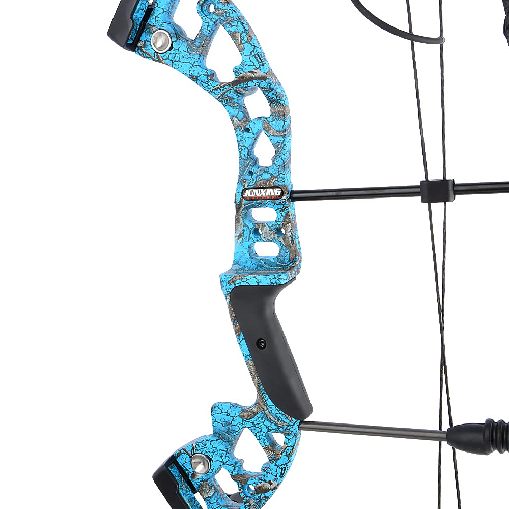 AMEYXGS Archery Compound Bows Kit Draw Weight 30-55 lbs Hunting Bow IBO 310fps Adults Archery with Hunting Accessories - Right Handed (Blue)