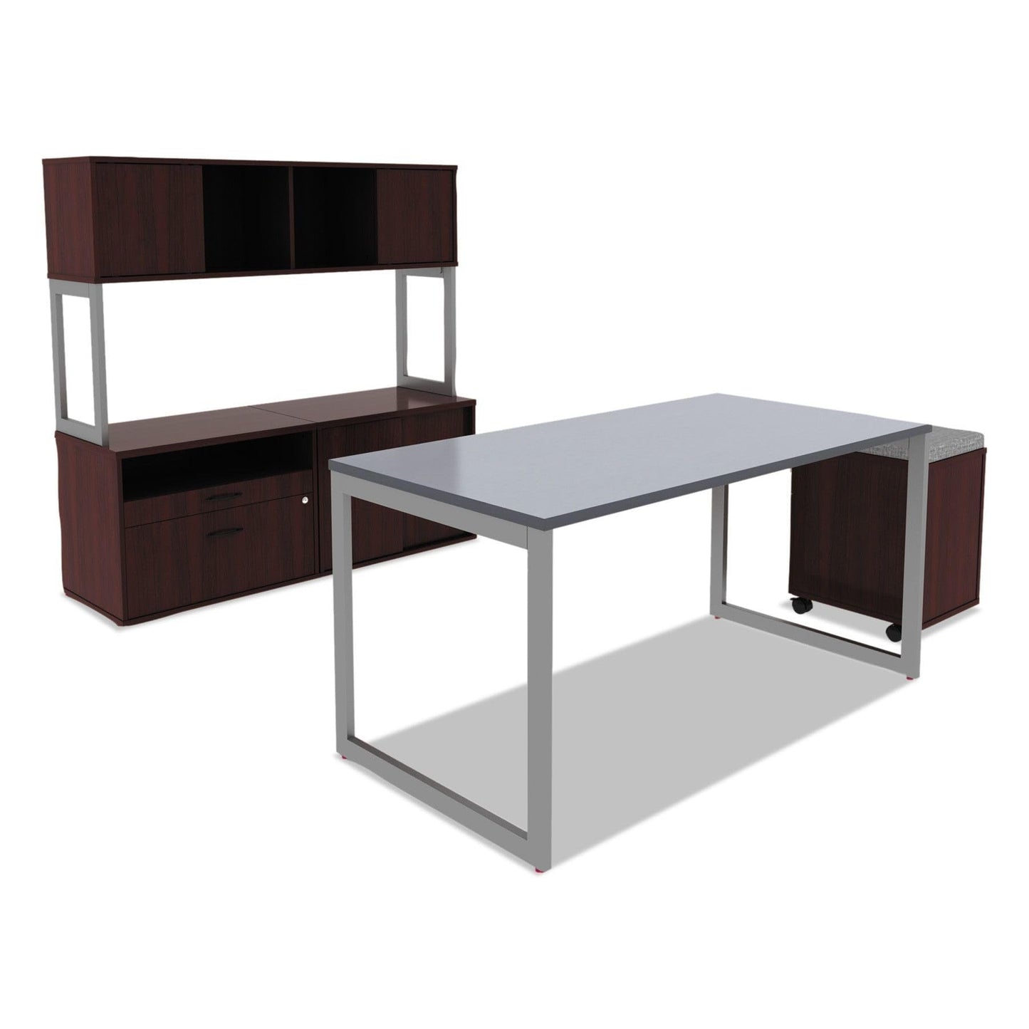 Alera ALE Valencia Series Mobile B/F Pedestal, 15 7/8w x 19 1/8d x 22 7/8h, Mahogany