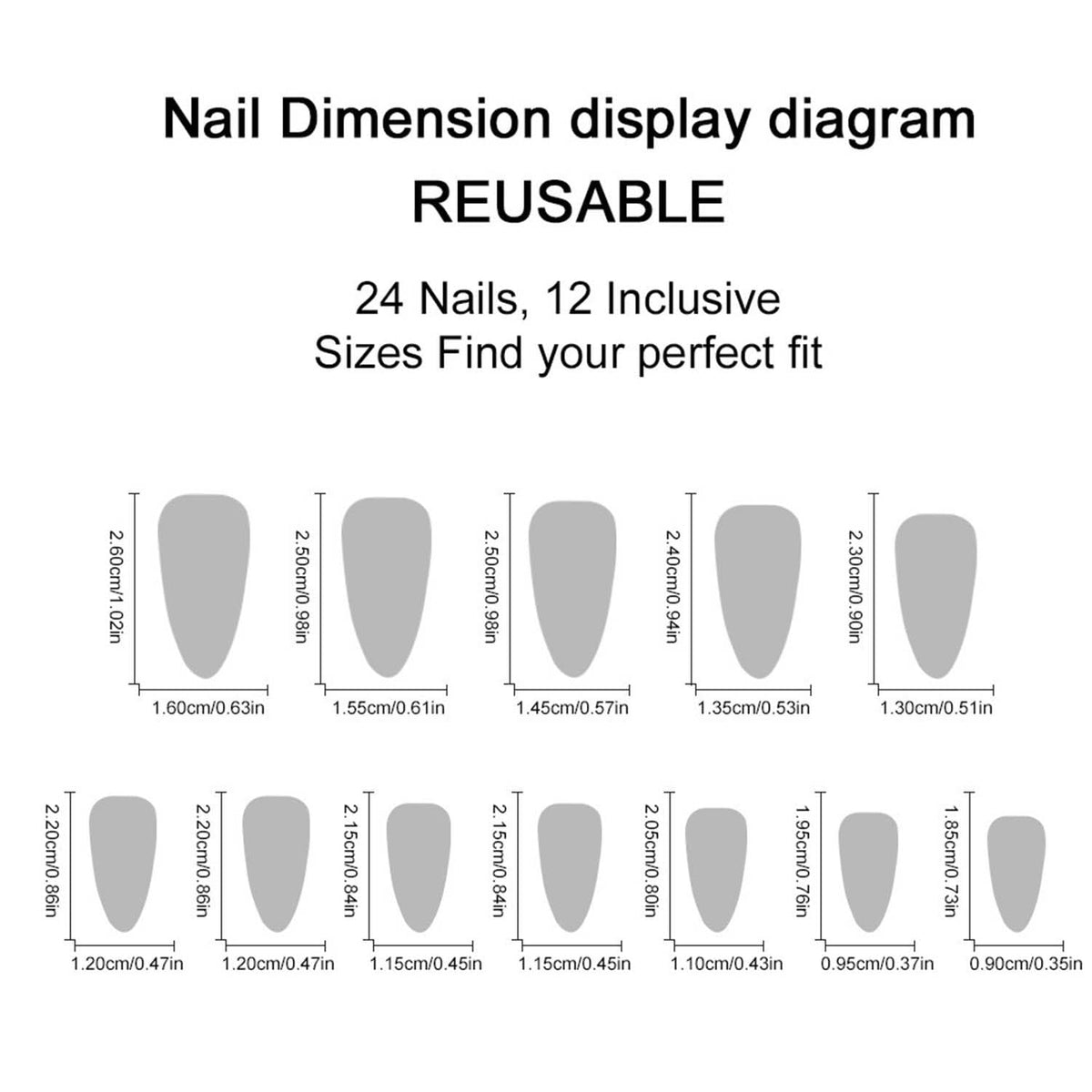Almond Press On Nails Medium Fake Nails Blue French Tip False Nails With 3D Design Nude Acrylic False Nails Full Cover Artificial Glue On Nail Reusable Stick On Nail For Women Manicure 24pcs