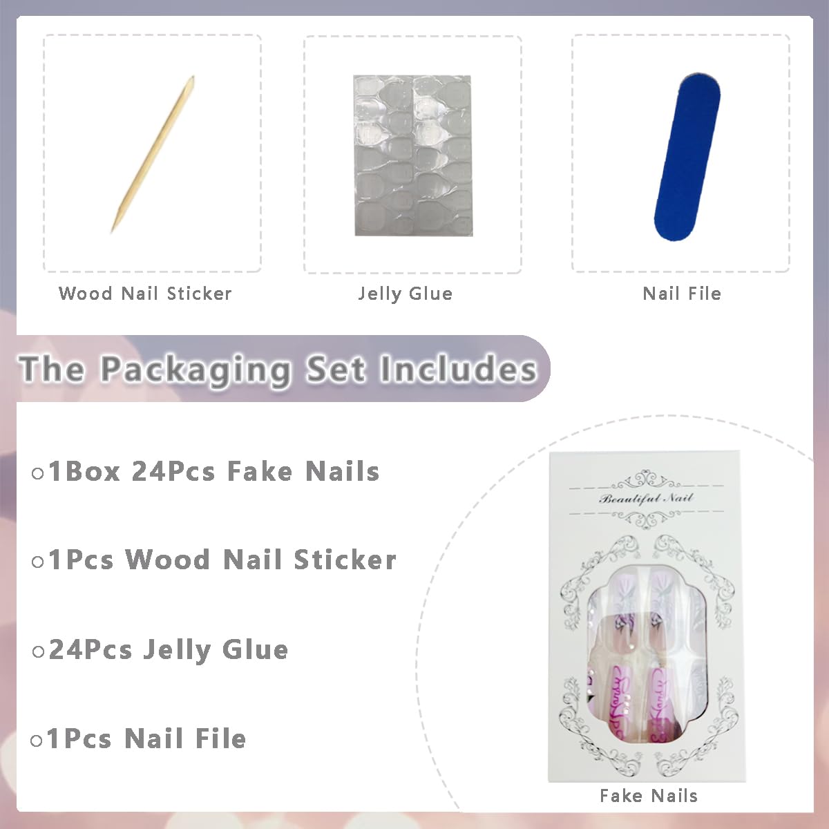 24Pcs Pink French Tip Press on Nails Long Coffin Fake Nails with Hand-drawn Koi Rose Skull Design Y2K Glue on Nails Manga Style False Nails Handmade Full Cover Stick on Nails for Women Manicure Decor