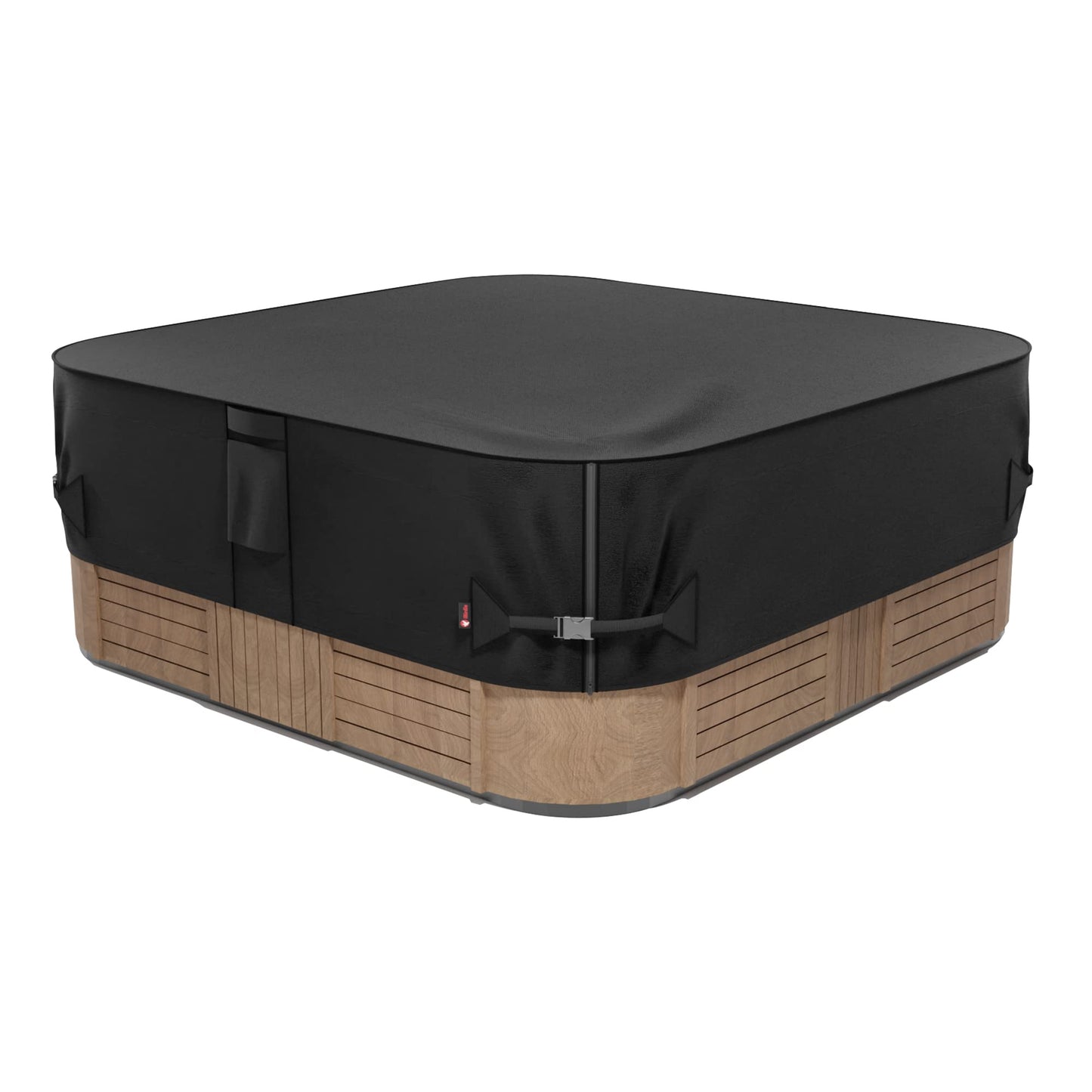 iBirdie Outdoor Waterproof and Weatherproof Hot Tub Cover 80 x 80 inch fit 79 x 79 or 78 x 78 or 77 x 77 Square SPA 600D Heavy Duty Protectors Protective Cover Cap