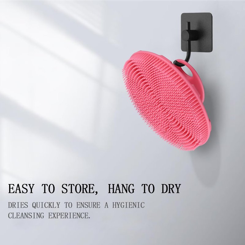 INNERNEED Food-Grade Soft Silicone Body Scrubber Shower Brush Handheld Cleansing Skin Brush, Gentle Exfoliating and Lather Well (Pack of 3)