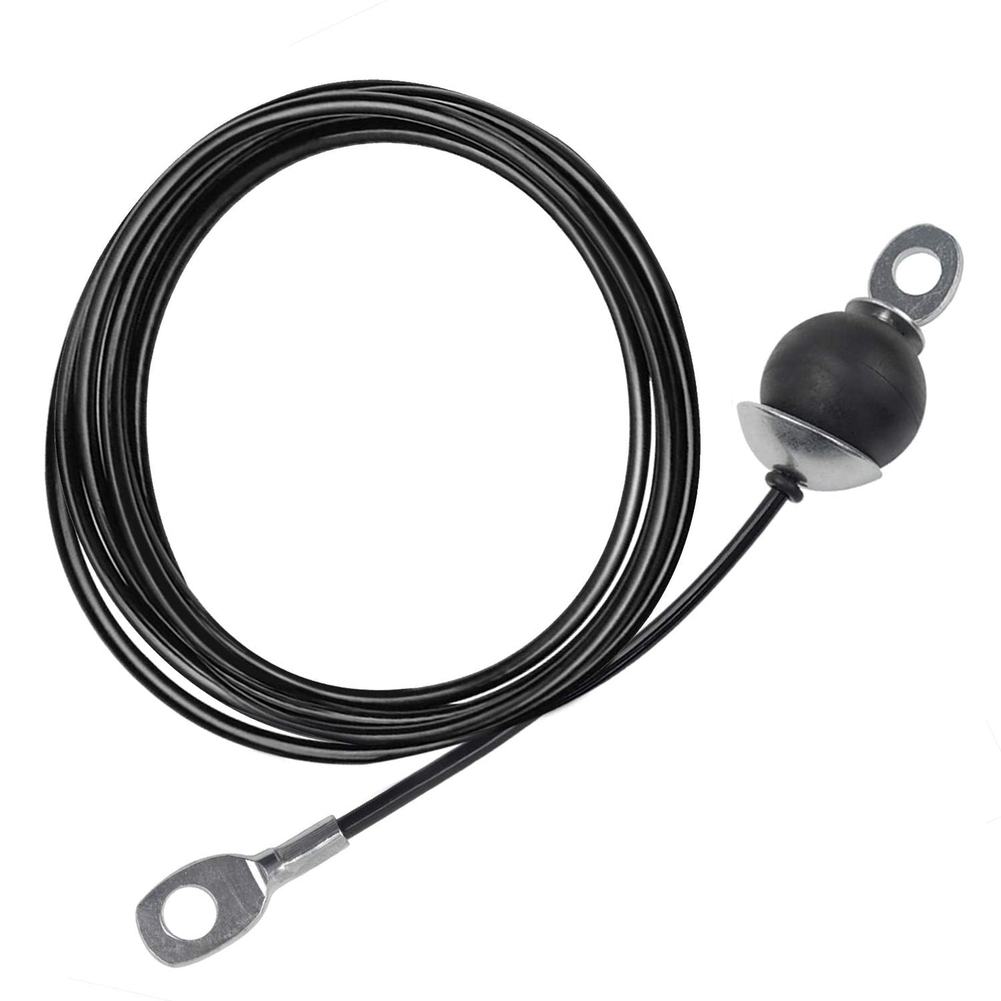 LFJ Replacement Gym Cable Fitness Pulley Cable Steel Wire Rope for Cable Machine Home Gym Weight Lift Pulley System (Fixed Length with Stopper, 138")"