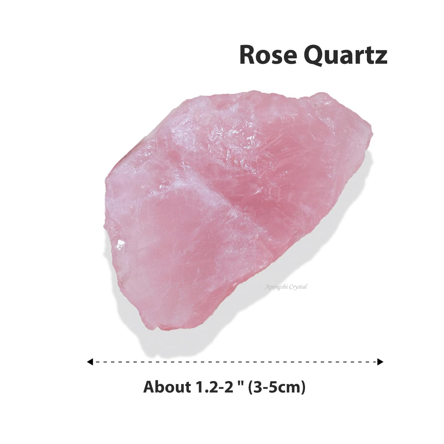 Apengshi 1.2-2'' Rose Quartz Raw Stone Natural Crystal Healing Crystal and Stone Rough Rocks for Fountain Home Garden Decor Meditation