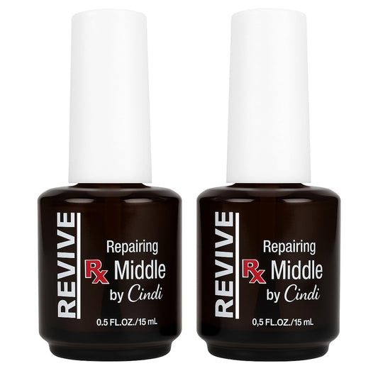 Cindi Nails Repairing Middle Coat Duo – 2 Pack Nail Strengthening Treatment – Restores and Rebuilds Damaged Nails – 7-Free, Non-Toxic, Safe for Kids and Cancer Patients