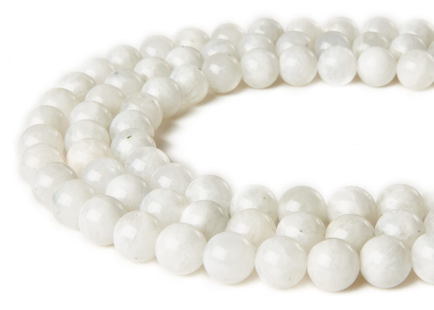 100pcs 6mm Moonstone Beads Natural Gemstone Beads Round Loose Beads for Jewelry Making
