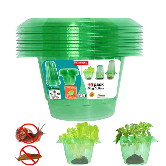 10 Pack Slug Collars for Plants,The New Snail Protection Ring, Provides Effective Protection Against Snails for Your Salad Plants and Others Plants.(Not Include Garden Cloches)