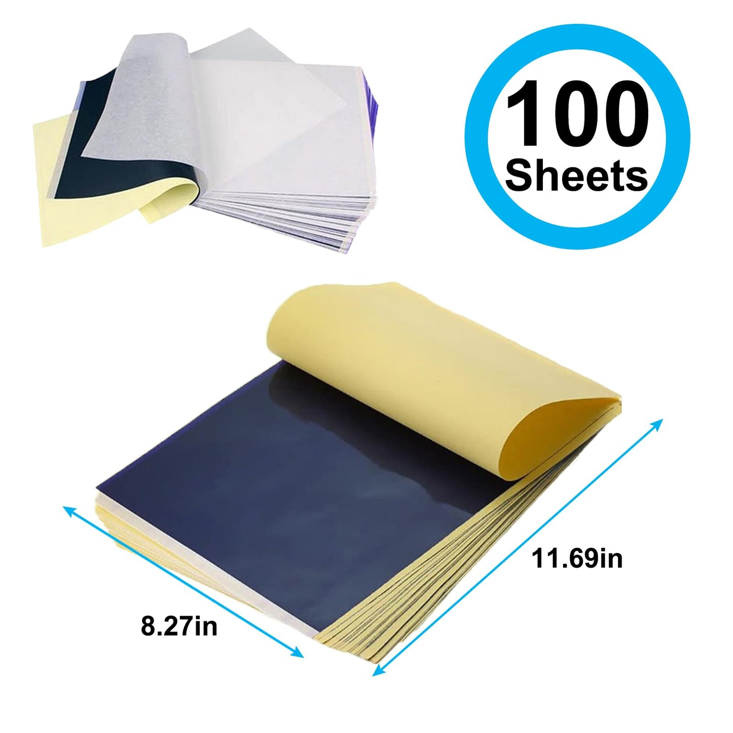Tattoo Transfer Paper 100 Sheets MIUXIA Tattoo Stencil Paper A4 Size 4 Layers DIY Tattoo Tracing Paper Tattoo Kit Tattoo Supplies