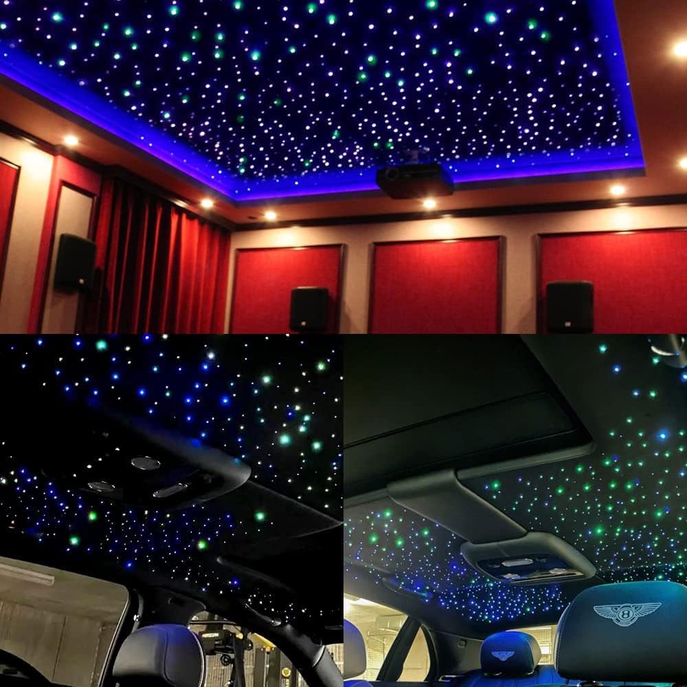 XAEIOW Twinkle Starlight Headliner Light,16W 1000pcs 9.8ft LED Star Ceiling Fiber Optic Light Kit APP/Remote for Car/Home/Party