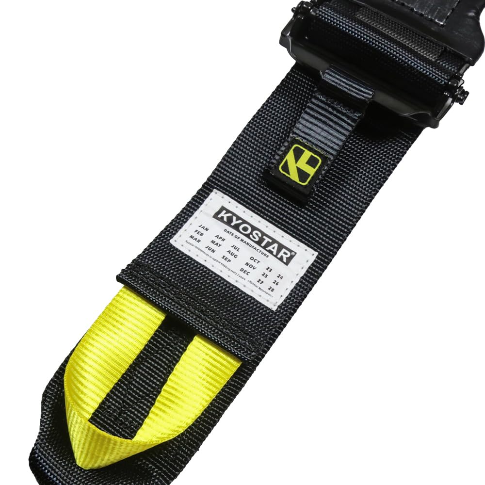 Kyostar 5 Point Safety Harness Racing Seat Belt 2"+3"" Camlock Quick Release Premium Quality Heavy-Duty Soft Webbing Universal Black"