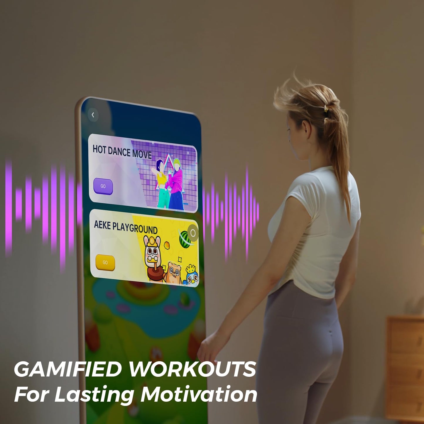 AEKE Smart Home Gym System- Fitness Mirror K1: AI-Powered All-in-One Fitness Machine for Full-Body Strength Training and Personalized Workouts