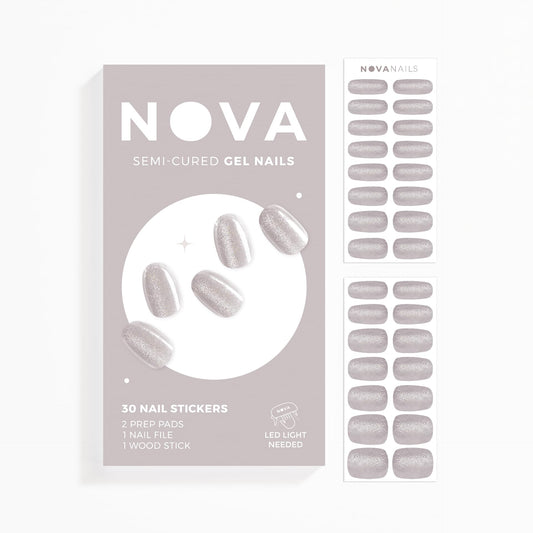 Nova Nails Semi Cured Gel Nail Strips (Chinchilla)