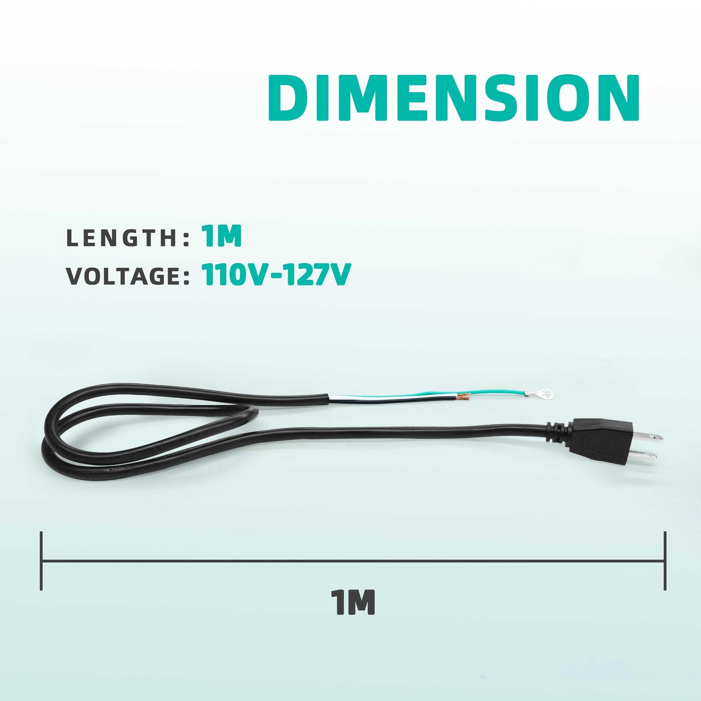 FIREGAS Power Cord FGS-TF39-DYX, Range Hood Power Cable for FGS-UBF39A575AC, FGS-UWF39A575AC, FGS-USF39A575AC Range Hood Power Wire