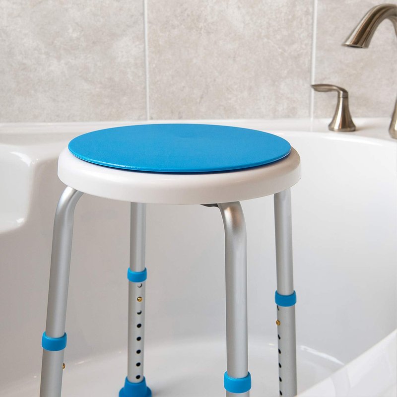 FSA/HSA Eligible, Vaunn Medical Tool-Free Assembly Adjustable Shower Stool Tub Chair and Bathtub Seat Bench with Anti-Slip Rubber Tips for Safety and Stability