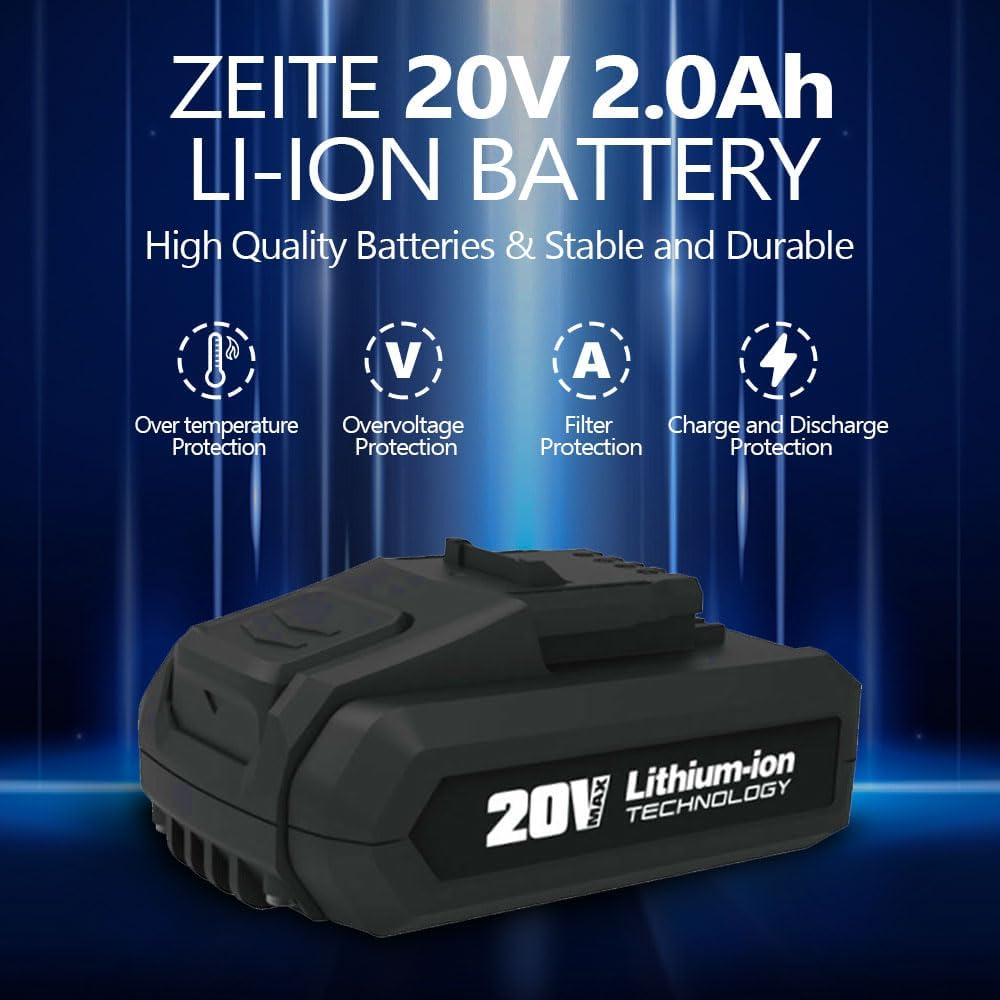 ZEITE 3" Cordless Cut Off Tool,20V Mini Multi-Cutter,Portable Metal Chop Saw,Max Cutting Depth 1/2",3 Cutting Discs & 1 Flap Disc,2.0Ah Battery and Fast Charger