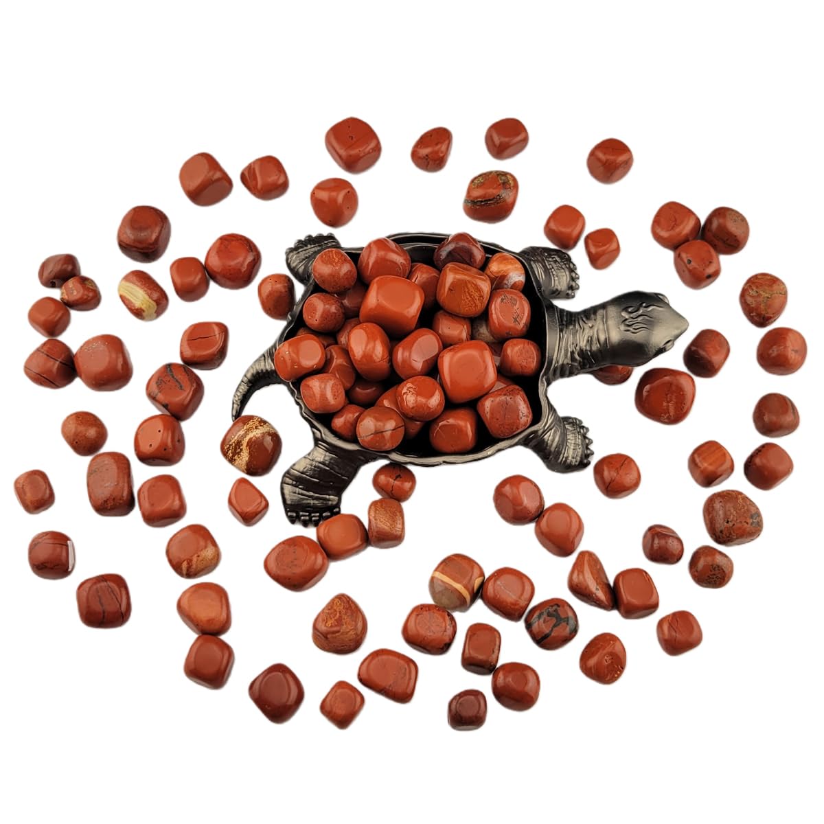 1,000 Carats Red Jasper Handpicked Tumbled Stones Crystals Chips 0.3''-0.5'' Bulk Pocket Stones for Healing, Reiki, Meditation, Witchcraft and Home Decorations (Red Jasper)