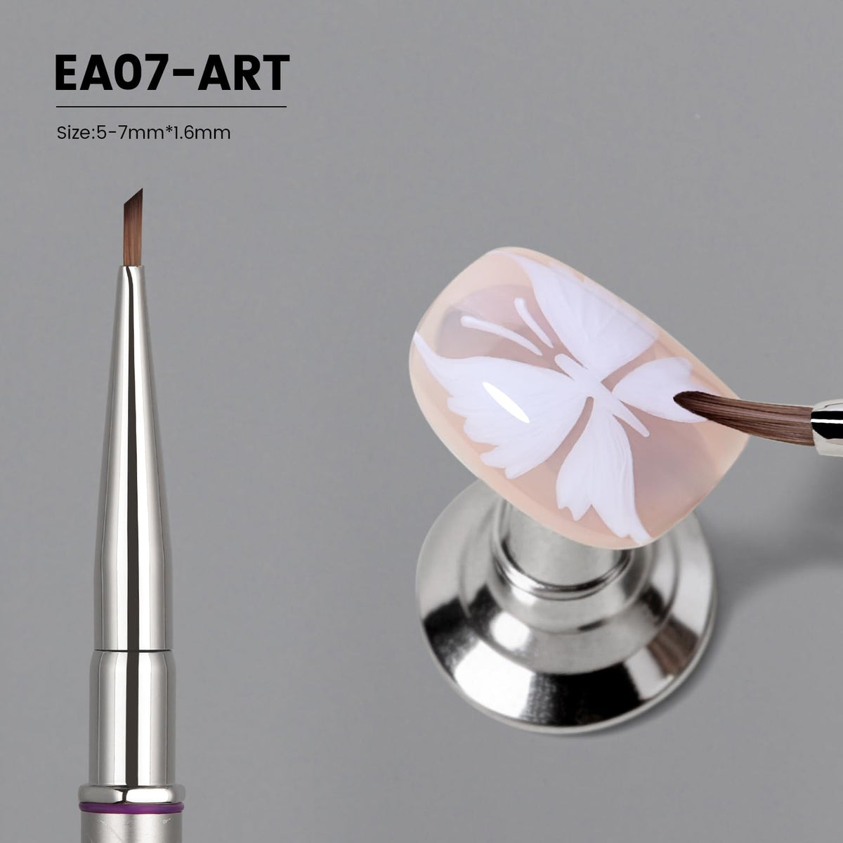 YOKEFELLOW EliteAlly Nail Art Brushes,Nail Brush for Drawing Petals and Butterflies, Watercolor Paint Brushes for Oil Painting, Professional Nail Tool(EA07 ART)