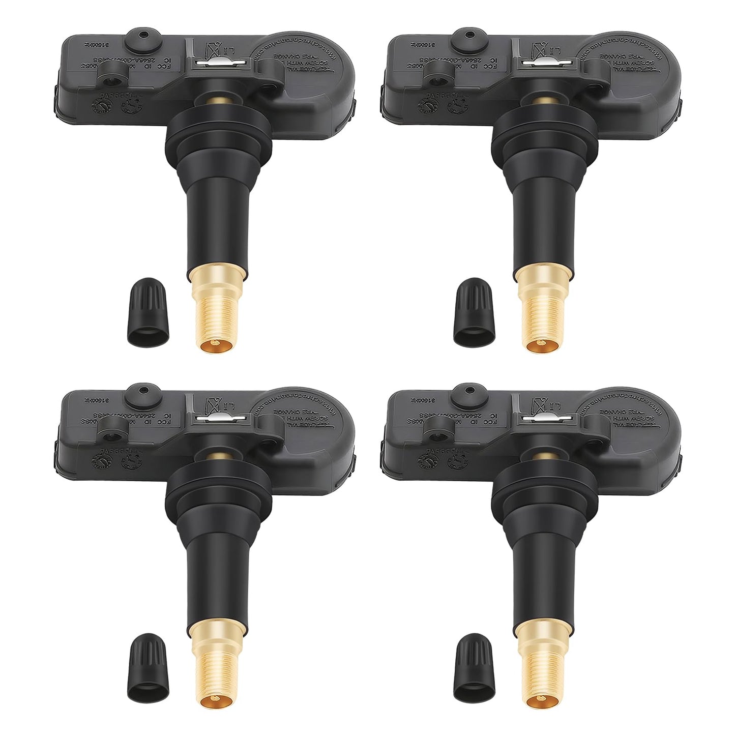 TPMS Sensor GM, 4 Pack 315MHz Tire Pressure Monitoring System Sensor Compatible for Chevy Silverado GMC Cadillac Buick, Replaces# 13586335 13581558 13598771 13598772